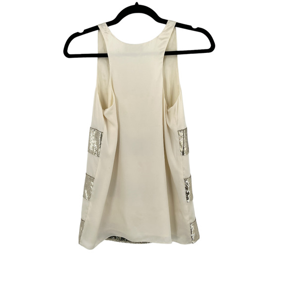 Calista Silk Racerback Tank Top Gold Cream - Picture 5 of 8